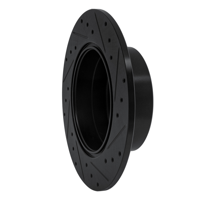 Chevrolet Astra Brake Rotor (1) - Rear Left - R1 Concepts - Drilled & Slotted - Black - `97-`08